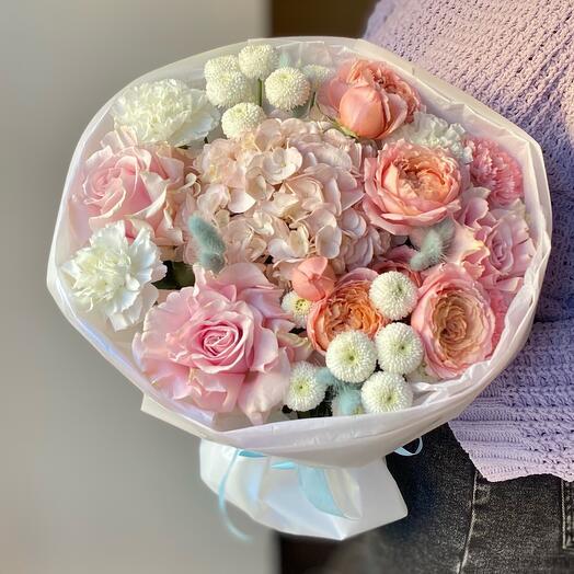Ramo de Malvavisco con rosas francesas 🌸 💞