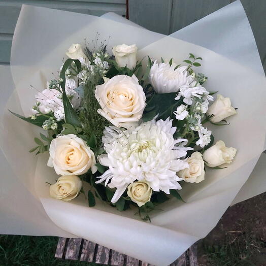 All white bouquet