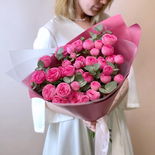 Bushy peony-shaped roses. 9 pcs. Bouquet 169