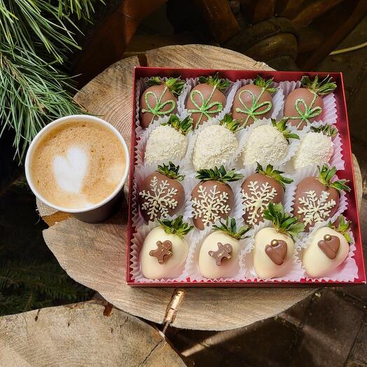 Новогодний набор-2 из клубники в шоколаде