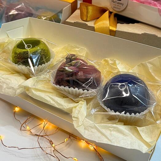 Tea bombs set of 3 spheres/ чайные бомбочки/ чай сердце/ подарок на 14 февраля и 8 марта