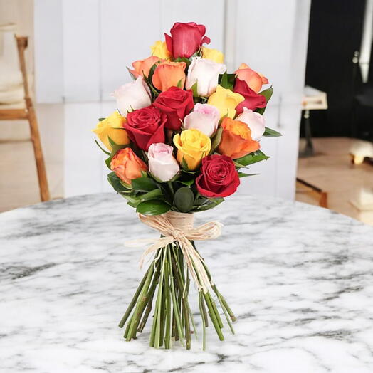 Multicolor Roses Beauty Bouquet