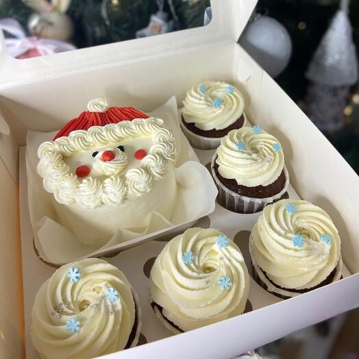 Набор новогодний  новый год зимний дед мороз в подарок праздничный