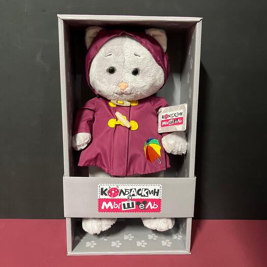 Мягкая игрушка "Котик в плаще"