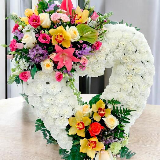 Corona funebre corazon