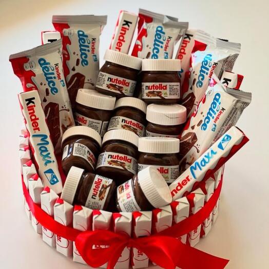 A composition of kinder candies