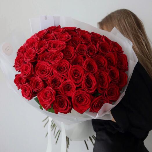 50 Red roses bouquet