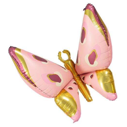 Воздушный шар гелий бабочка розовая. Helium foil balloon butterfly pink
