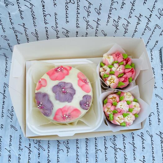 Набор Бенто-торт+капкейки 1000гр