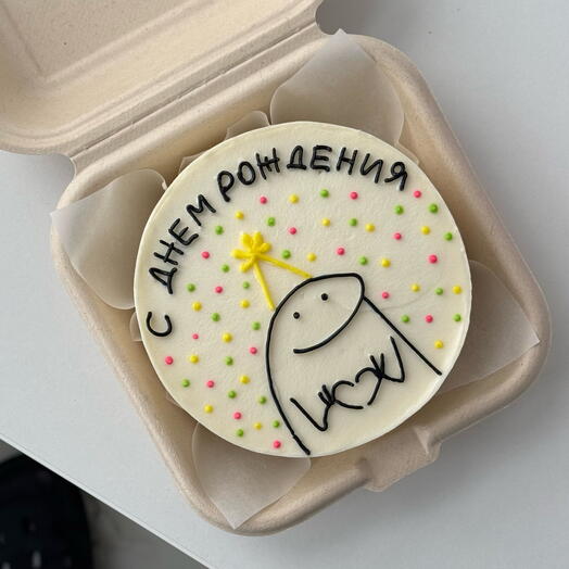 Бенто торт с рисунком человечка на день рождения 🥳
