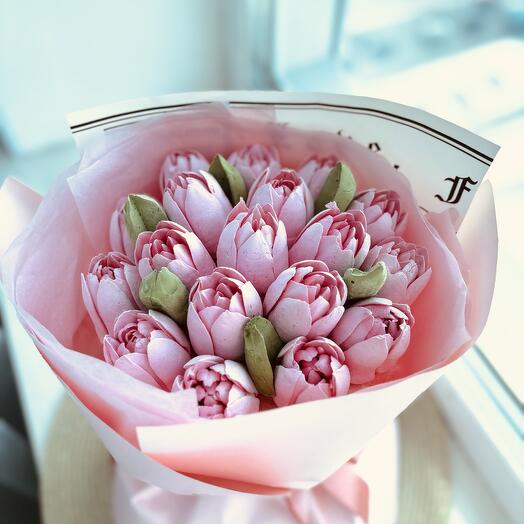 Букет тюльпанов из зефира