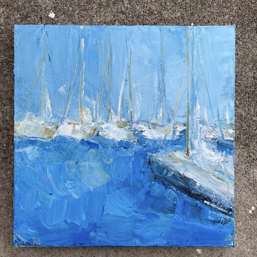 60*60 см , Морская серия 2, холст , масло