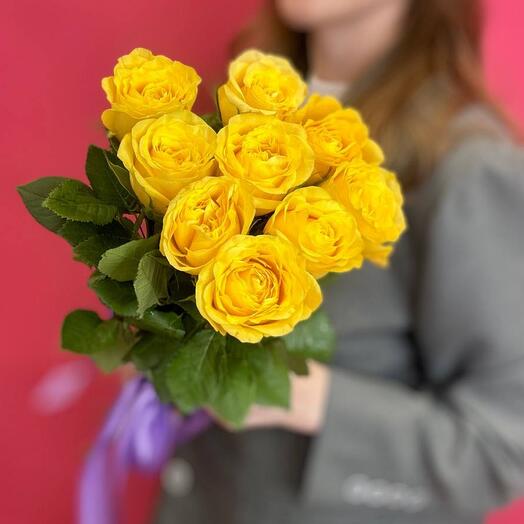 25 rosas amarillas 50 cm