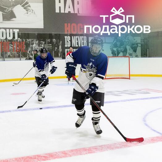 Подарочный сертификат Корпоративная или детская тренировка и игра от 6 человек в хоккейной школе