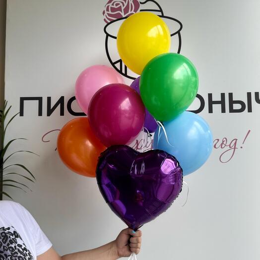 Набор шаров "Для тебя"/фольгированный шар/шары с гелием/Доставка Уфа