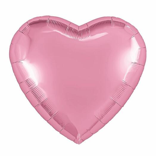 Шар "Сердце" фольгированный розовый