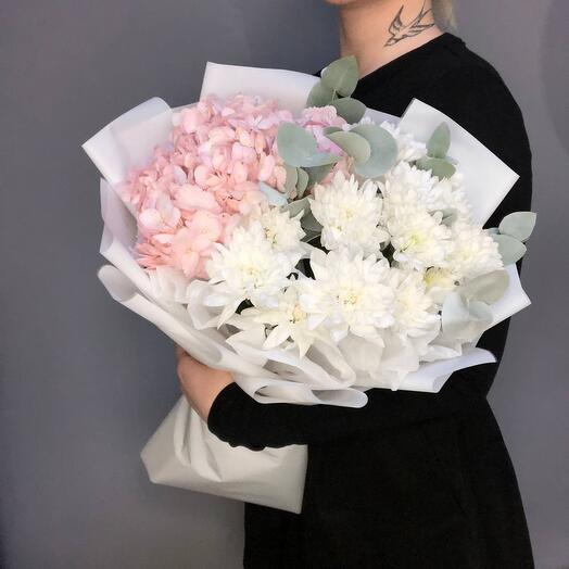 8 МАРТА Гортензия и хризантемы