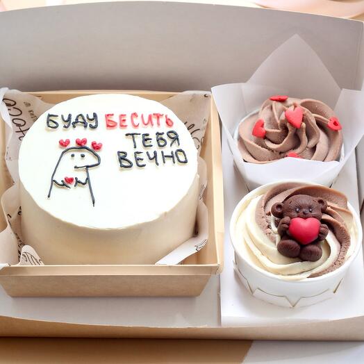 Бенто торт + капкейк и mini cake to go для любимого мужчины