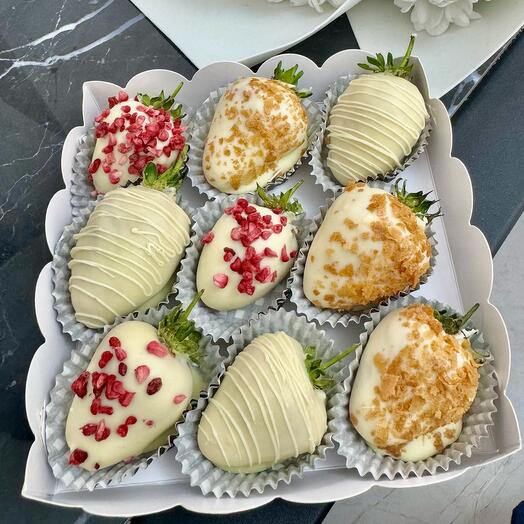 Клубника в белом шоколаде