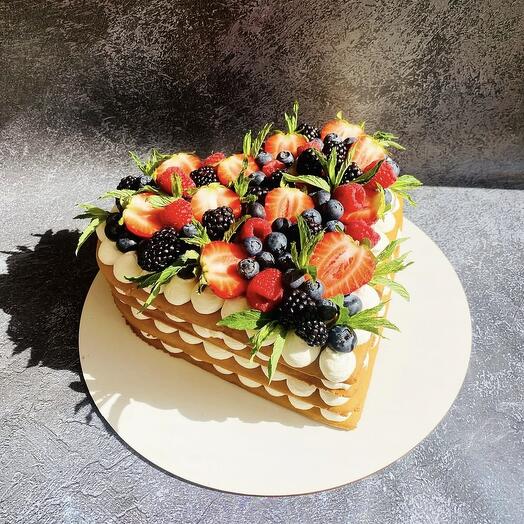 Торт медовое сердце