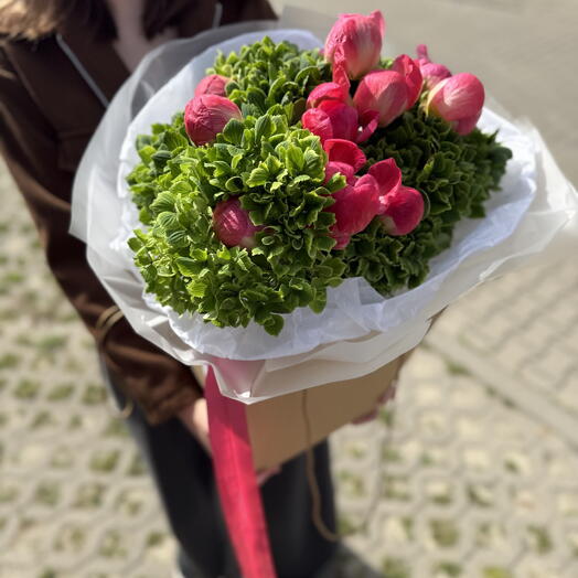 Bazsarózsák hortenziában