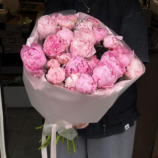 Шикарные розовые пионы