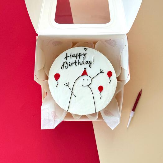 Бенто торт «happy birthday», на день рождения, в подарок, другу/парню/мужу/коллеге