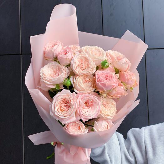 ‼️NEW‼️ 5 кустовых роз в самой нежной упаковке