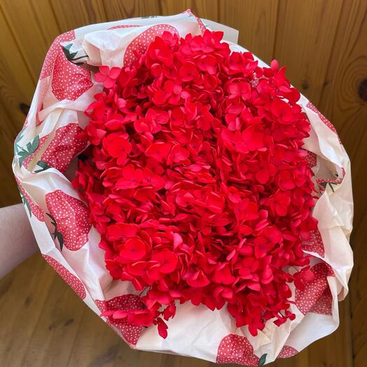 Стабилизированная гортензия красная на 8 марта♥️ Маме