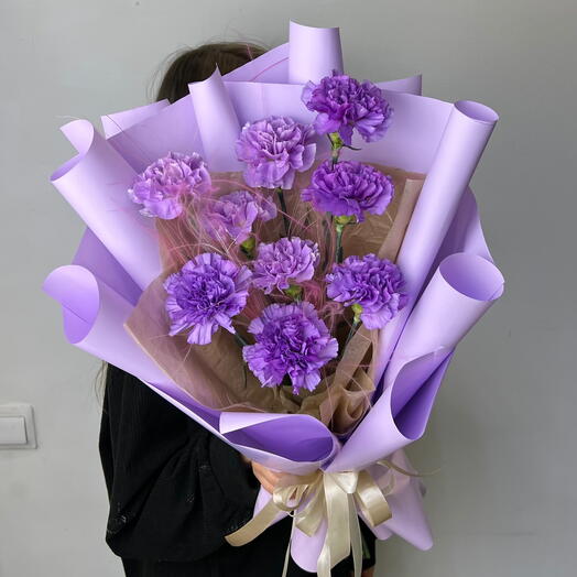Букет из 9 лунных гвоздик