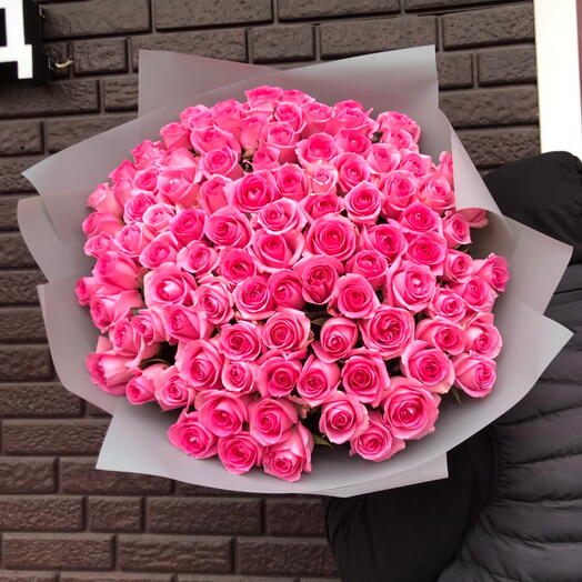 🩷АКЦИЯ 101 розовая роза 60см 🩷🩷🩷