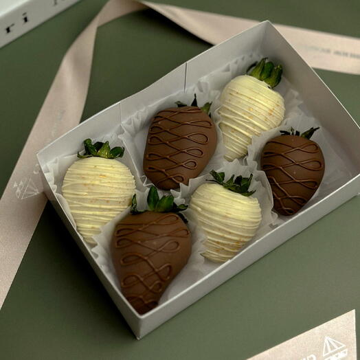 Набор 6шт в молочном и белом шоколаде