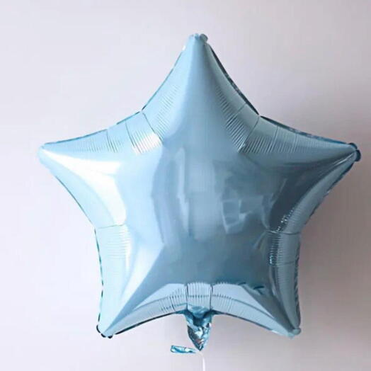 Фольгированная голубая звезда. Шары шарики