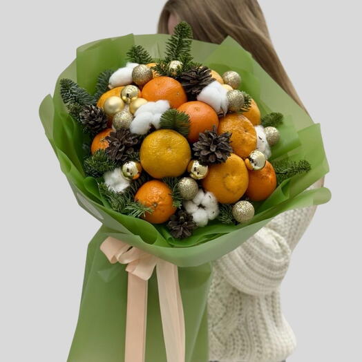 Букет с мандаринами 2