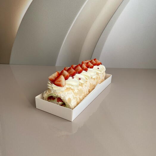 Меренговый рулет с клубникой 🍓