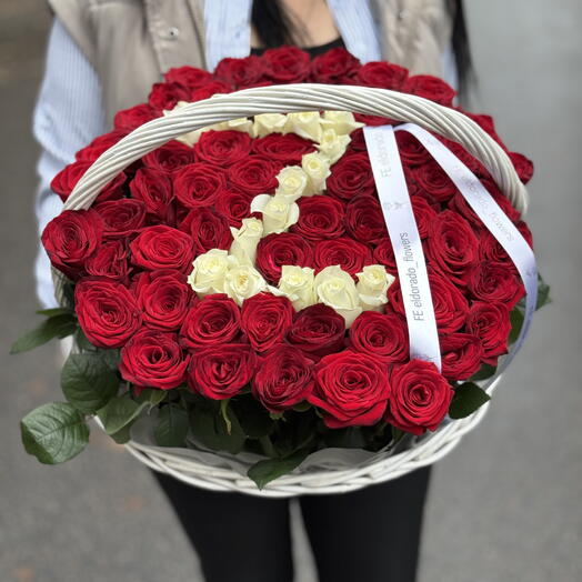 Корзина с цветами буква Z