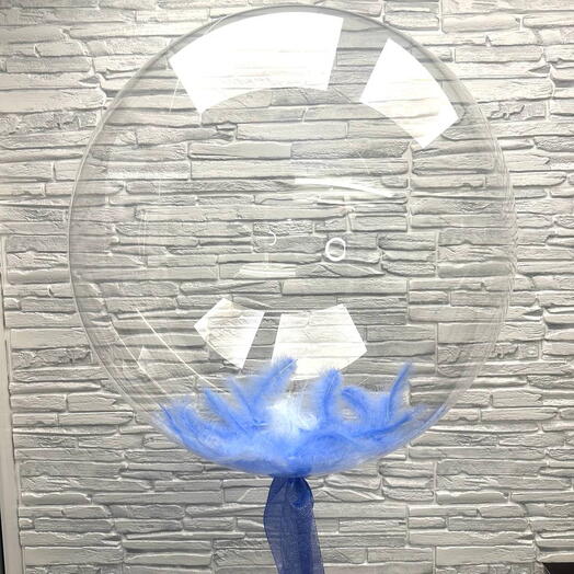 Баблс перьями и бантом