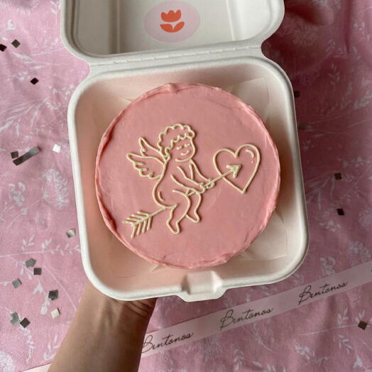 Бенто торт на День Святого Валентина с купидоном , коллекция «14 февраля»