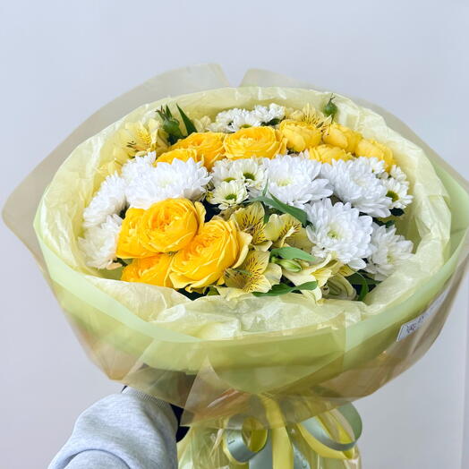 Букет с жёлтыми розами