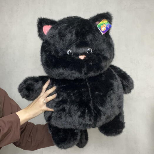 Мягкая игрушка Котенок черный (большой)