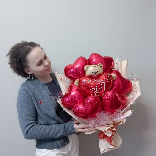 Букет из шаров "Сердца"