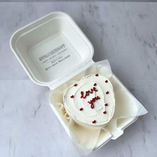 Бенто-торт сердце «love you» на 14 февраля ️‍🔥