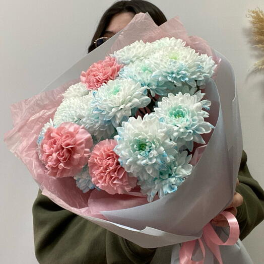 Нежный букетик с диантусами 🌸