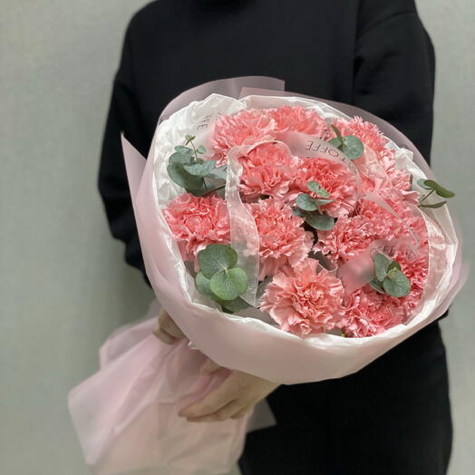 Большой розовый букет