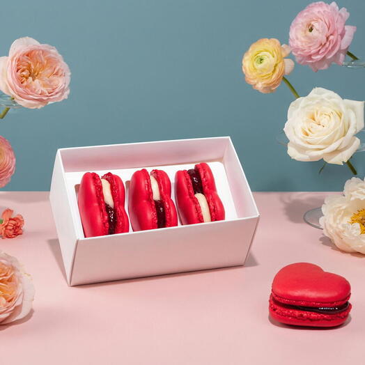 Набор макарон «Валентинка» 3шт,Кантата