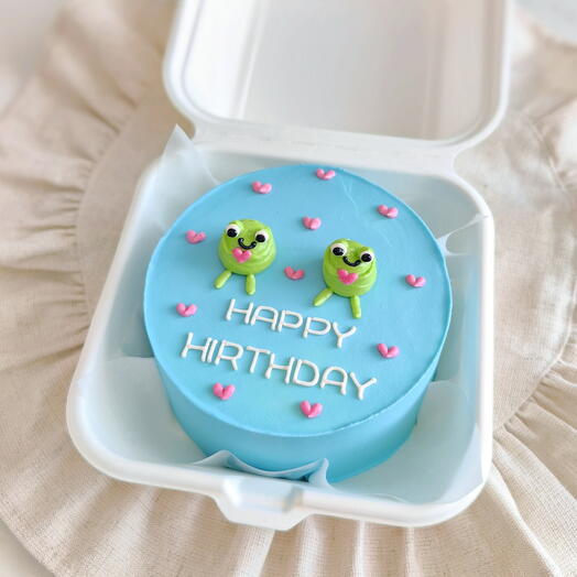 Bento birthday cake " Two frogs"