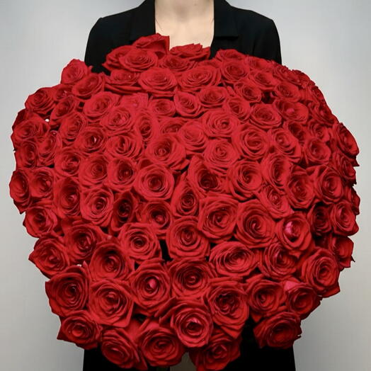 Rosas rojas 60 cm, 101 piezas