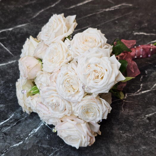 Букет невесты 👰букет из пионовидных кустовых роз, бомбастик, свадебный букет, букет для фотосессии, пион розы, букет роз