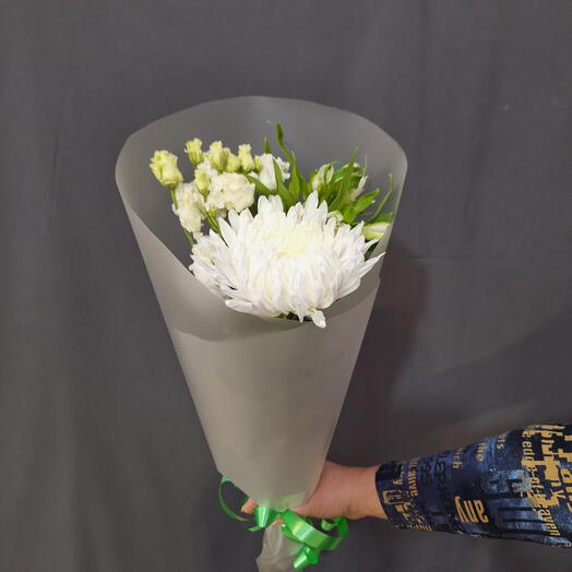 Монобукет их хризантемы, эустомы, альстромерии 💌