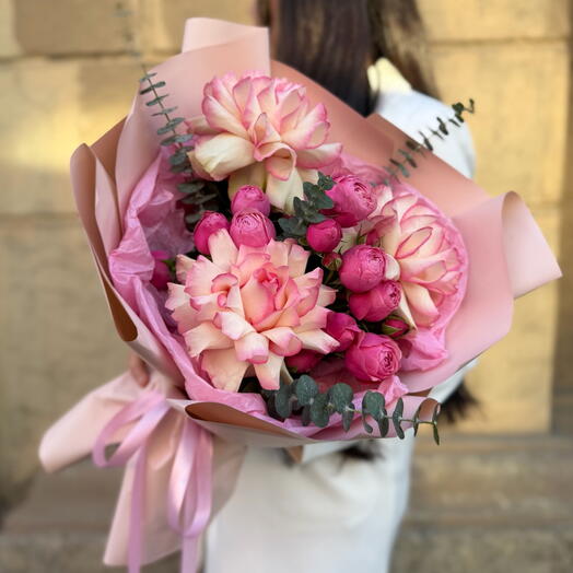 Дуэт Французских и Пионовидных роз 💕